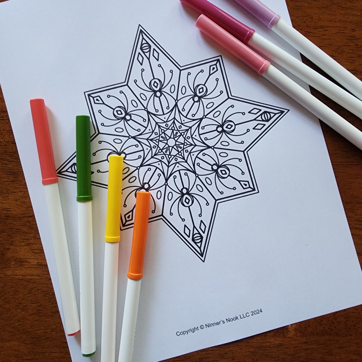 Spider Mandala Coloring Page